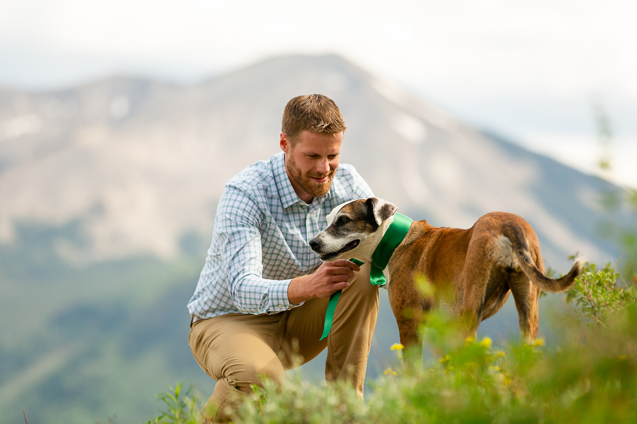 adventure instead elopement micro-wedding Snodgrass hike hiking vows scenic mountain views Crested Butte photographer Gunnison photographers Colorado photography - proposal engagement elopement wedding venue - photo by Mountain Magic Media