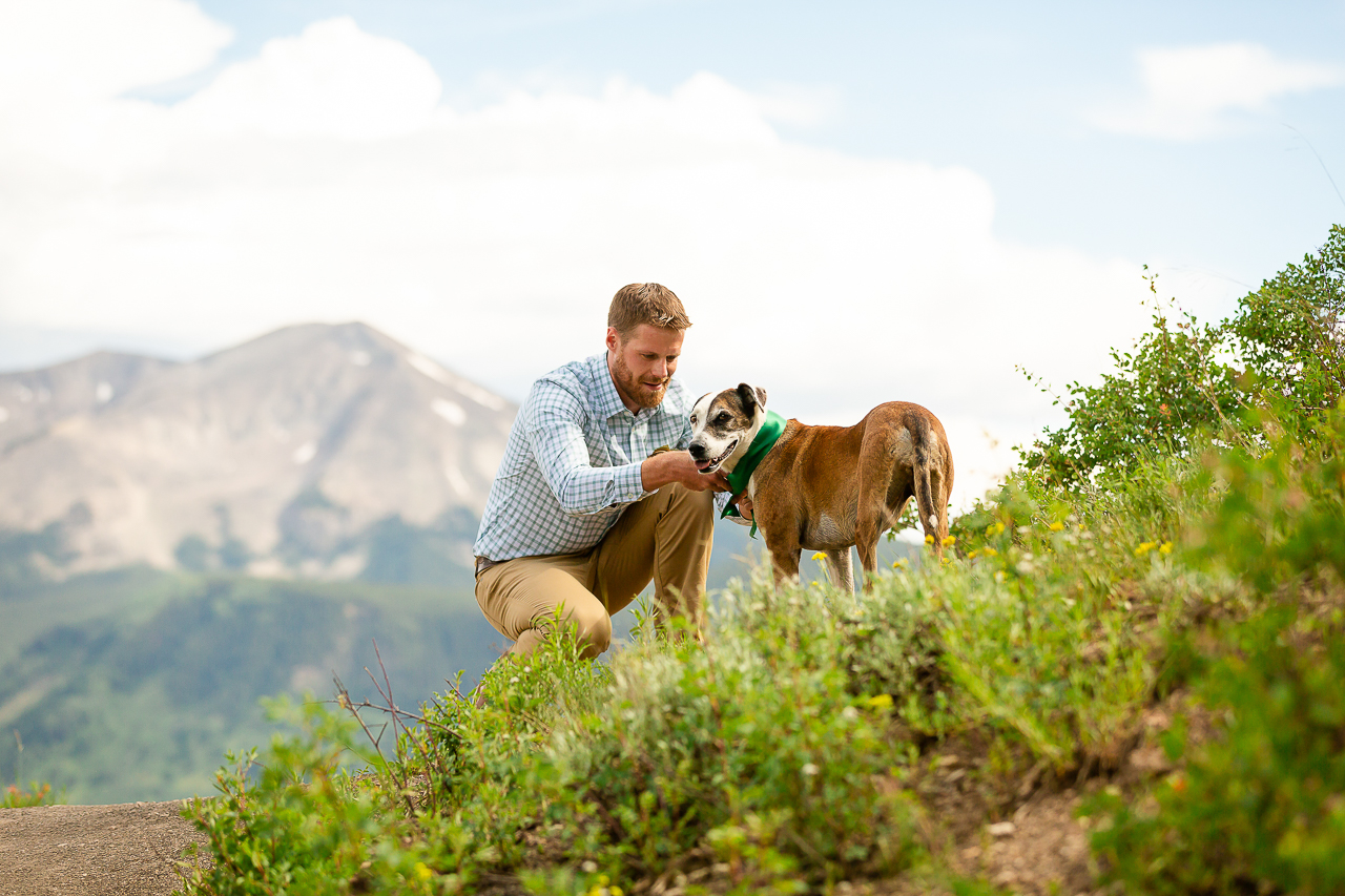adventure instead elopement micro-wedding Snodgrass hike hiking vows scenic mountain views Crested Butte photographer Gunnison photographers Colorado photography - proposal engagement elopement wedding venue - photo by Mountain Magic Media