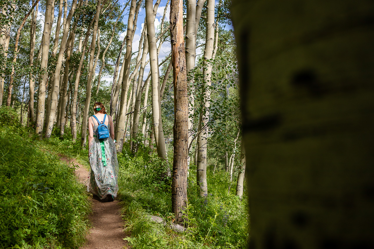 adventure instead elopement micro-wedding Snodgrass hike hiking vows scenic mountain views Crested Butte photographer Gunnison photographers Colorado photography - proposal engagement elopement wedding venue - photo by Mountain Magic Media