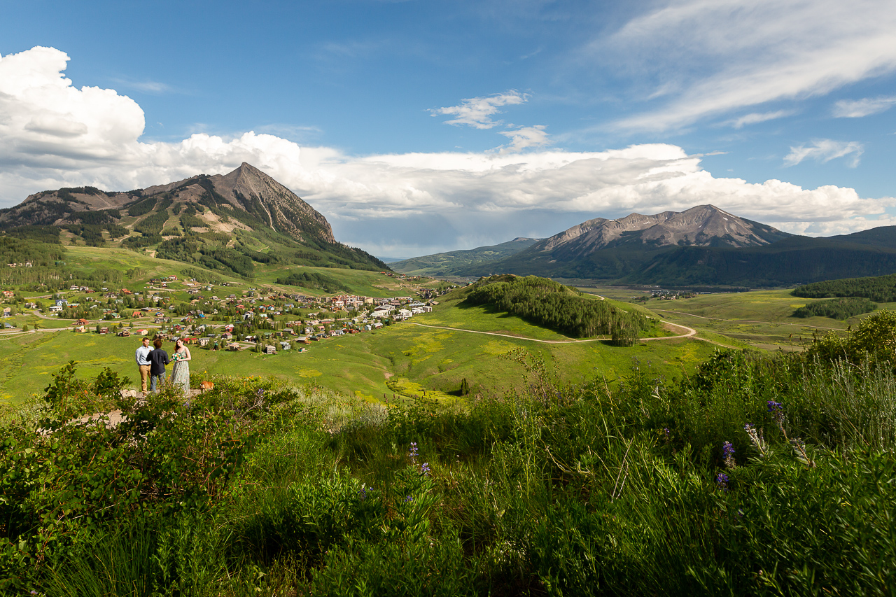 elopement micro-wedding Snodgrass vows scenic mountain views Crested Butte photographer Gunnison photographers Colorado photography - proposal engagement elopement wedding venue - photo by Mountain Magic Media