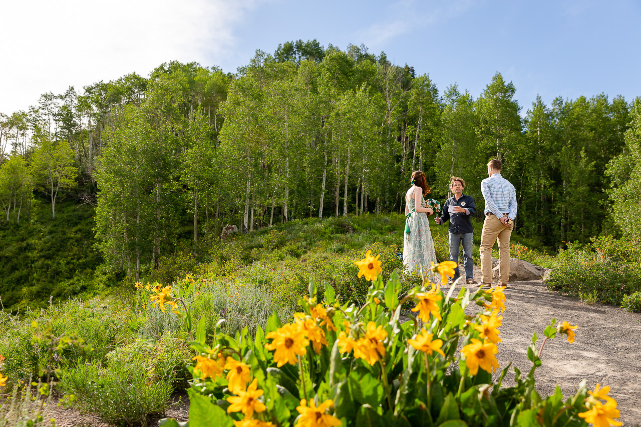 adventure instead elopement micro-wedding Snodgrass hike hiking vows scenic mountain views Crested Butte photographer Gunnison photographers Colorado photography - proposal engagement elopement wedding venue - photo by Mountain Magic Media