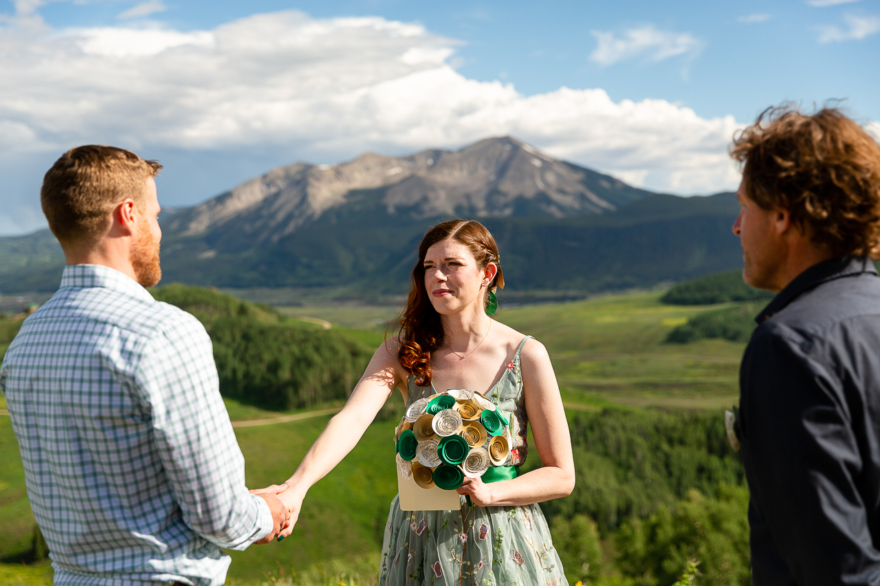 adventure instead elopement micro-wedding Snodgrass hike hiking vows scenic mountain views Crested Butte photographer Gunnison photographers Colorado photography - proposal engagement elopement wedding venue - photo by Mountain Magic Media