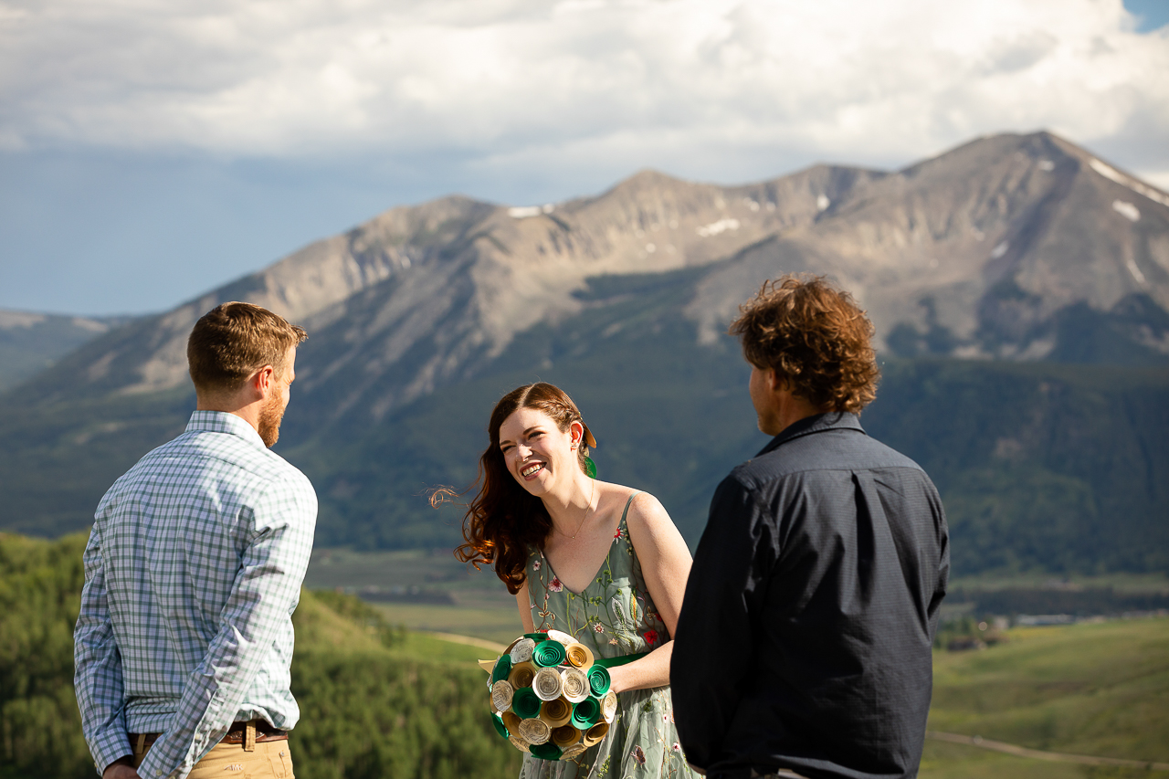 adventure instead elopement micro-wedding Snodgrass hike hiking vows scenic mountain views Crested Butte photographer Gunnison photographers Colorado photography - proposal engagement elopement wedding venue - photo by Mountain Magic Media
