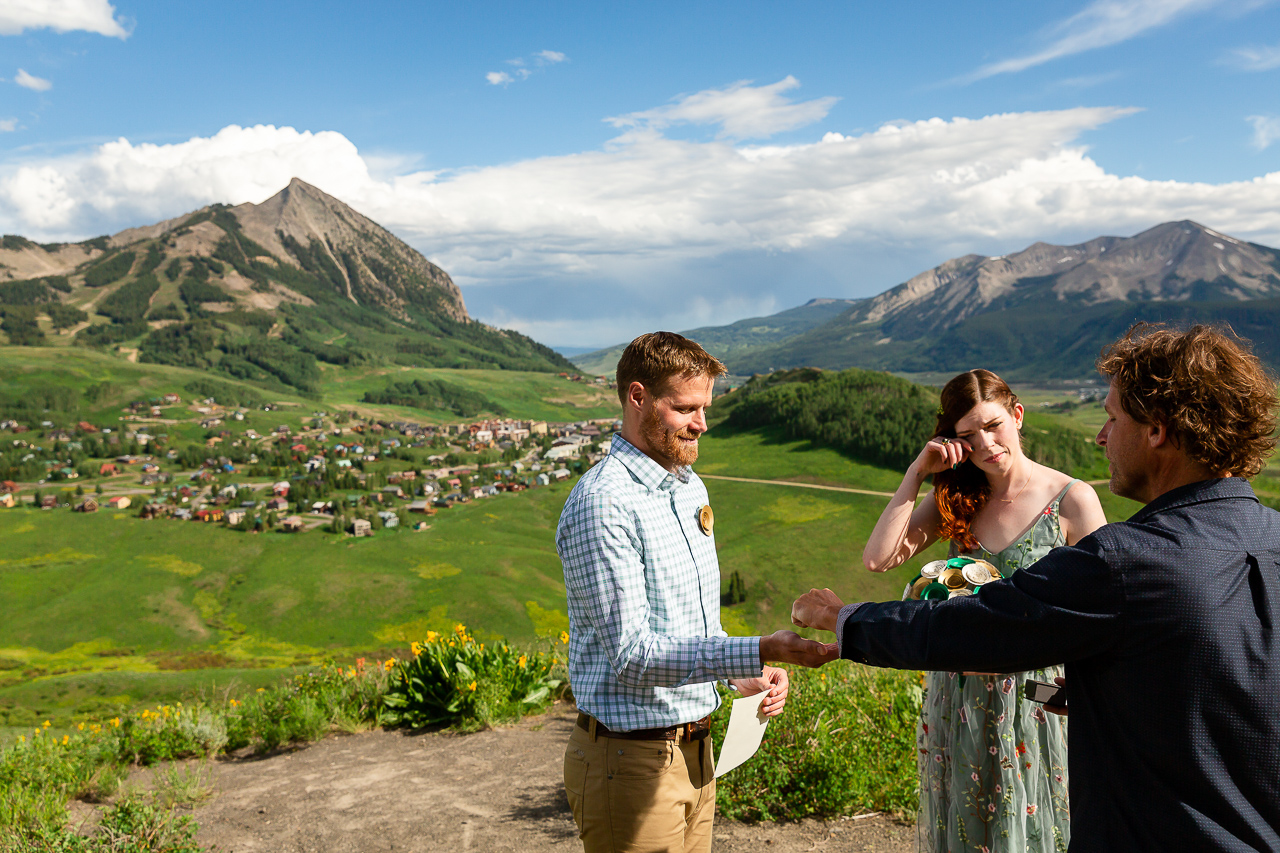 adventure instead elopement micro-wedding Snodgrass hike hiking vows scenic mountain views Crested Butte photographer Gunnison photographers Colorado photography - proposal engagement elopement wedding venue - photo by Mountain Magic Media