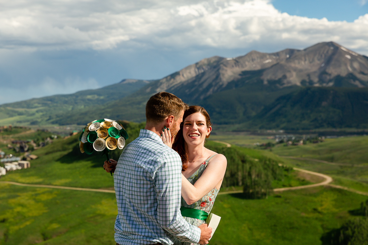 adventure instead elopement micro-wedding Snodgrass hike hiking vows scenic mountain views Crested Butte photographer Gunnison photographers Colorado photography - proposal engagement elopement wedding venue - photo by Mountain Magic Media