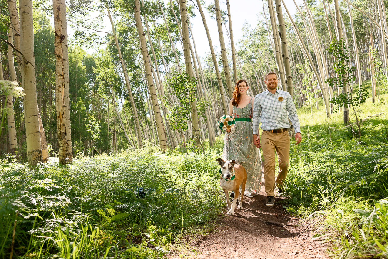 adventure instead elopement micro-wedding Snodgrass hike hiking vows scenic mountain views Crested Butte photographer Gunnison photographers Colorado photography - proposal engagement elopement wedding venue - photo by Mountain Magic Media