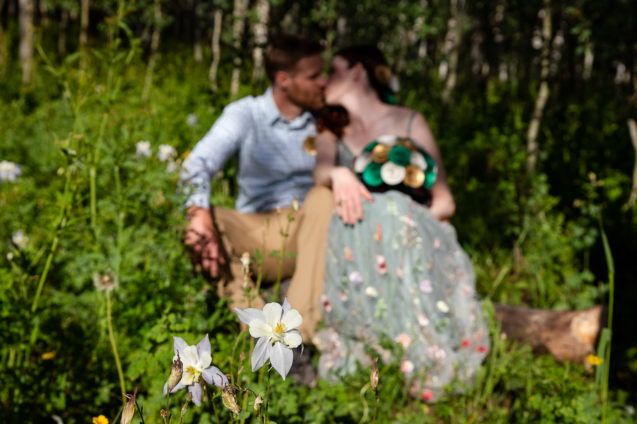 adventure instead elopement micro-wedding Snodgrass hike hiking vows scenic mountain views Crested Butte photographer Gunnison photographers Colorado photography - proposal engagement elopement wedding venue - photo by Mountain Magic Media