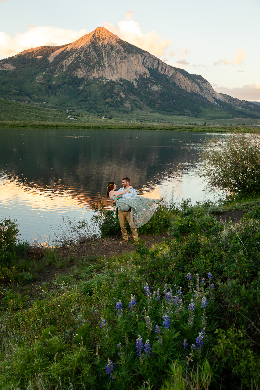 adventure instead elopement micro-wedding Snodgrass hike hiking vows scenic mountain views Crested Butte photographer Gunnison photographers Colorado photography - proposal engagement elopement wedding venue - photo by Mountain Magic Media