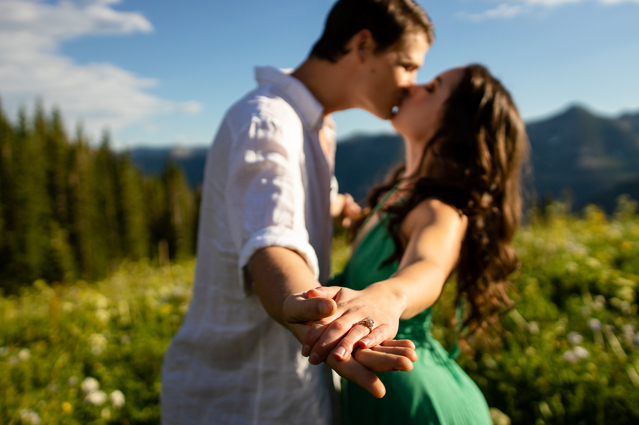 engaged couple review testimonial mountains Crested Butte photographer Gunnison photographers Colorado photography - proposal engagement elopement wedding venue - photo by Mountain Magic Media