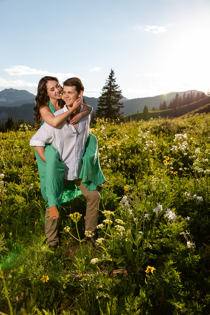 engaged couple review testimonial mountains Crested Butte photographer Gunnison photographers Colorado photography - proposal engagement elopement wedding venue - photo by Mountain Magic Media