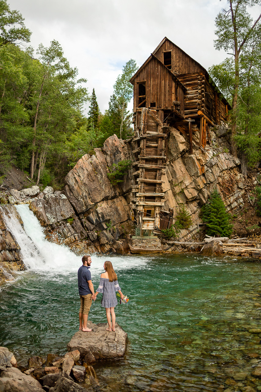 Crystal Mill engagements Marble CO flowers floral bouquet diamond ring Crested Butte photographer Gunnison photographers Colorado photography - proposal engagement elopement wedding venue - photo by Mountain Magic Media