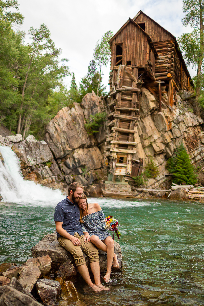 Crystal Mill engagements Marble CO flowers floral bouquet diamond ring Crested Butte photographer Gunnison photographers Colorado photography - proposal engagement elopement wedding venue - photo by Mountain Magic Media