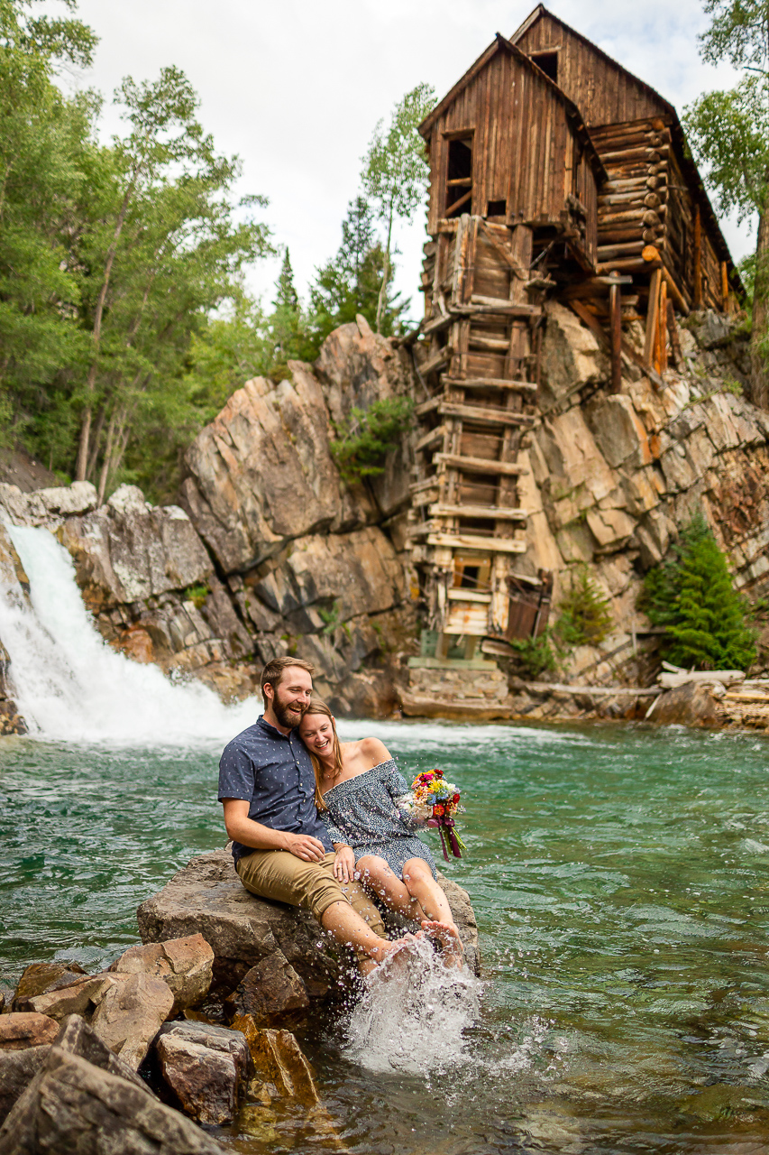 Crystal Mill engagements Marble CO flowers floral bouquet diamond ring Crested Butte photographer Gunnison photographers Colorado photography - proposal engagement elopement wedding venue - photo by Mountain Magic Media