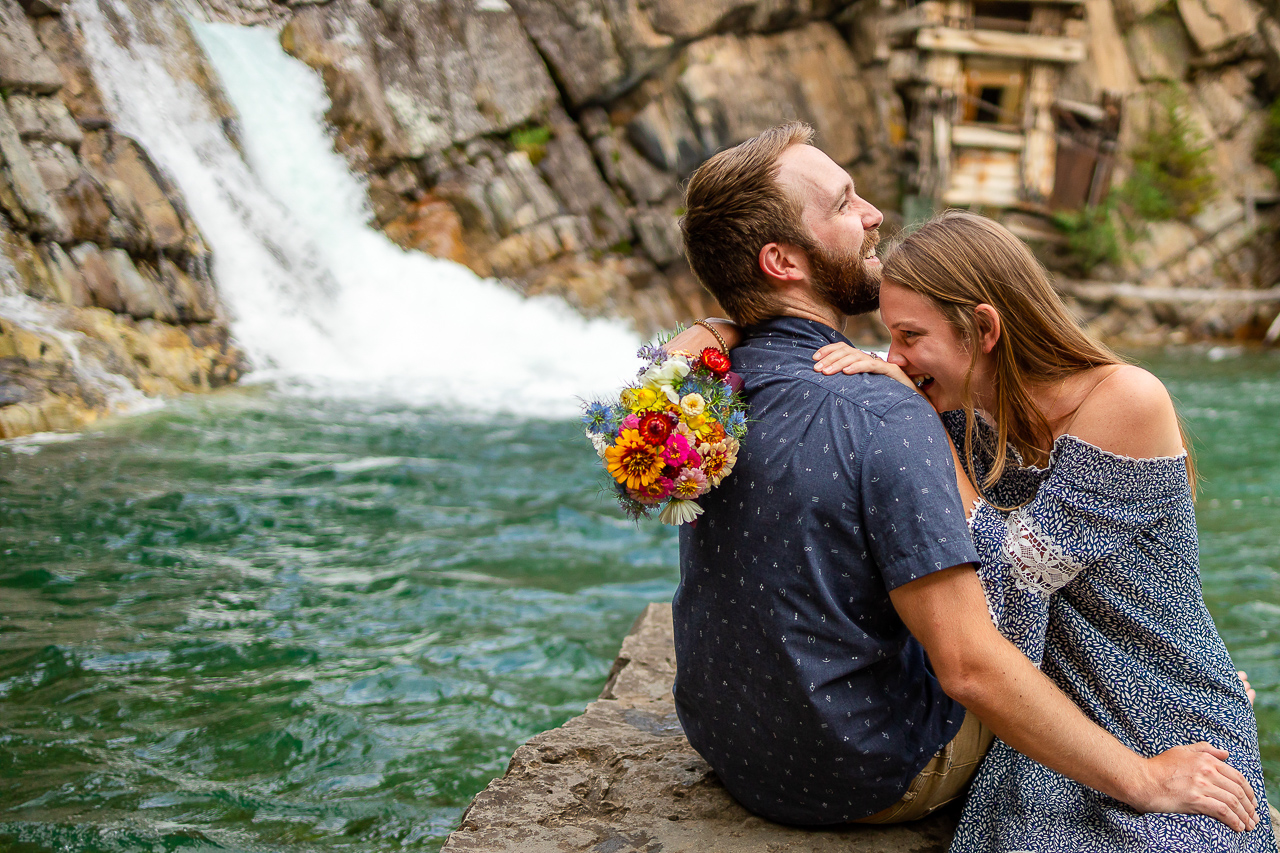 waterfall Crystal Mill Marble CO adventure engagements Crested Butte photographer Gunnison photographers Colorado photography - proposal engagement elopement wedding venue - photo by Mountain Magic Media