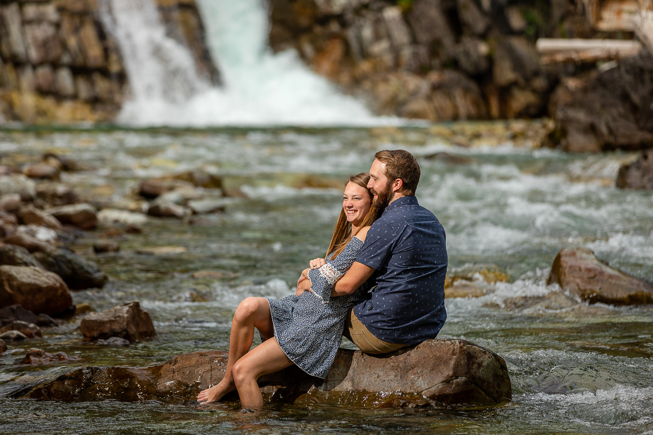 Crystal Mill waterfall engagements Marble CO flowers floral bouquet diamond ring Crested Butte photographer Gunnison photographers Colorado photography - proposal engagement elopement wedding venue - photo by Mountain Magic Media