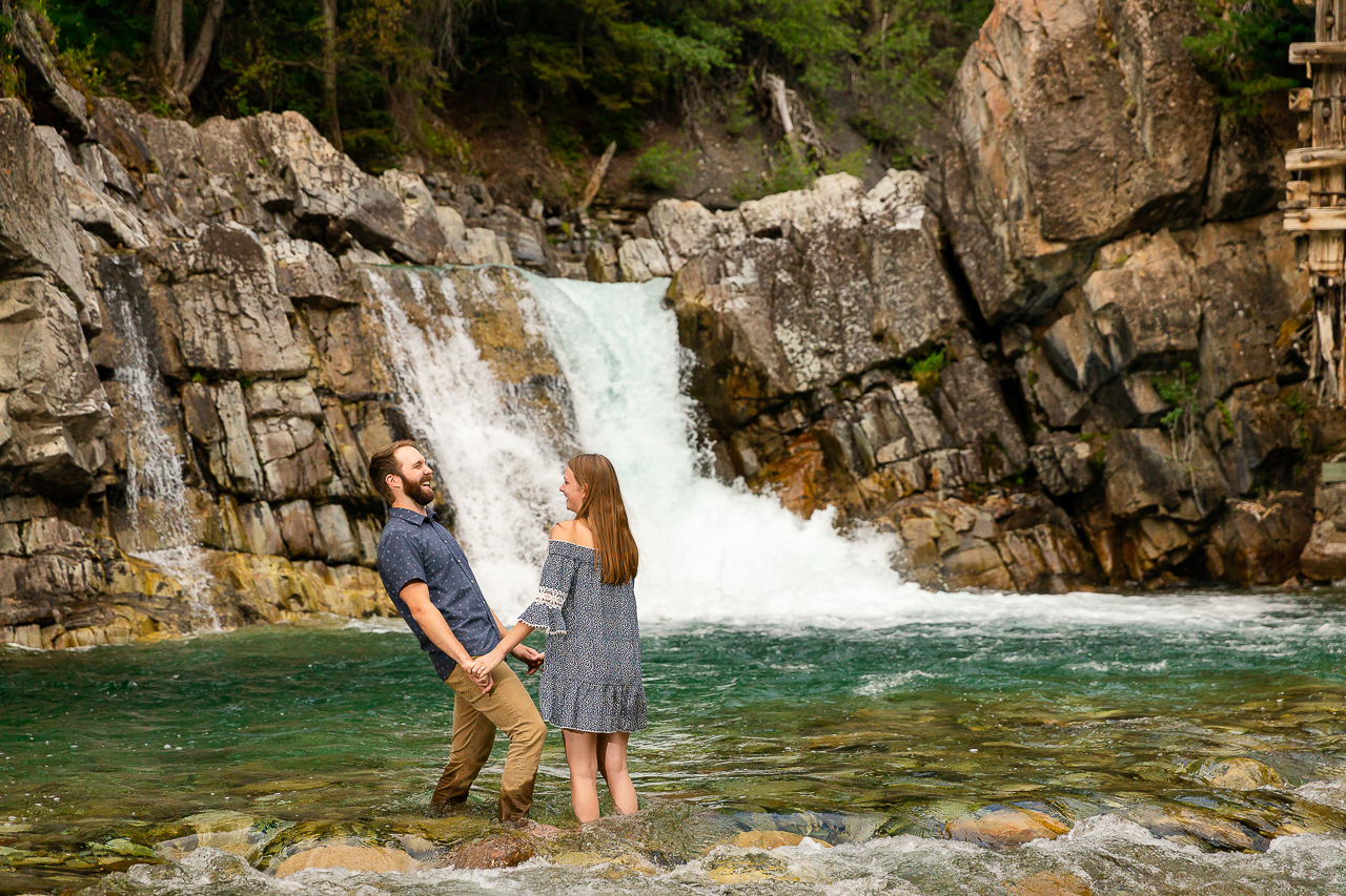 Crystal Mill waterfall engagements Marble CO flowers floral bouquet diamond ring Crested Butte photographer Gunnison photographers Colorado photography - proposal engagement elopement wedding venue - photo by Mountain Magic Media