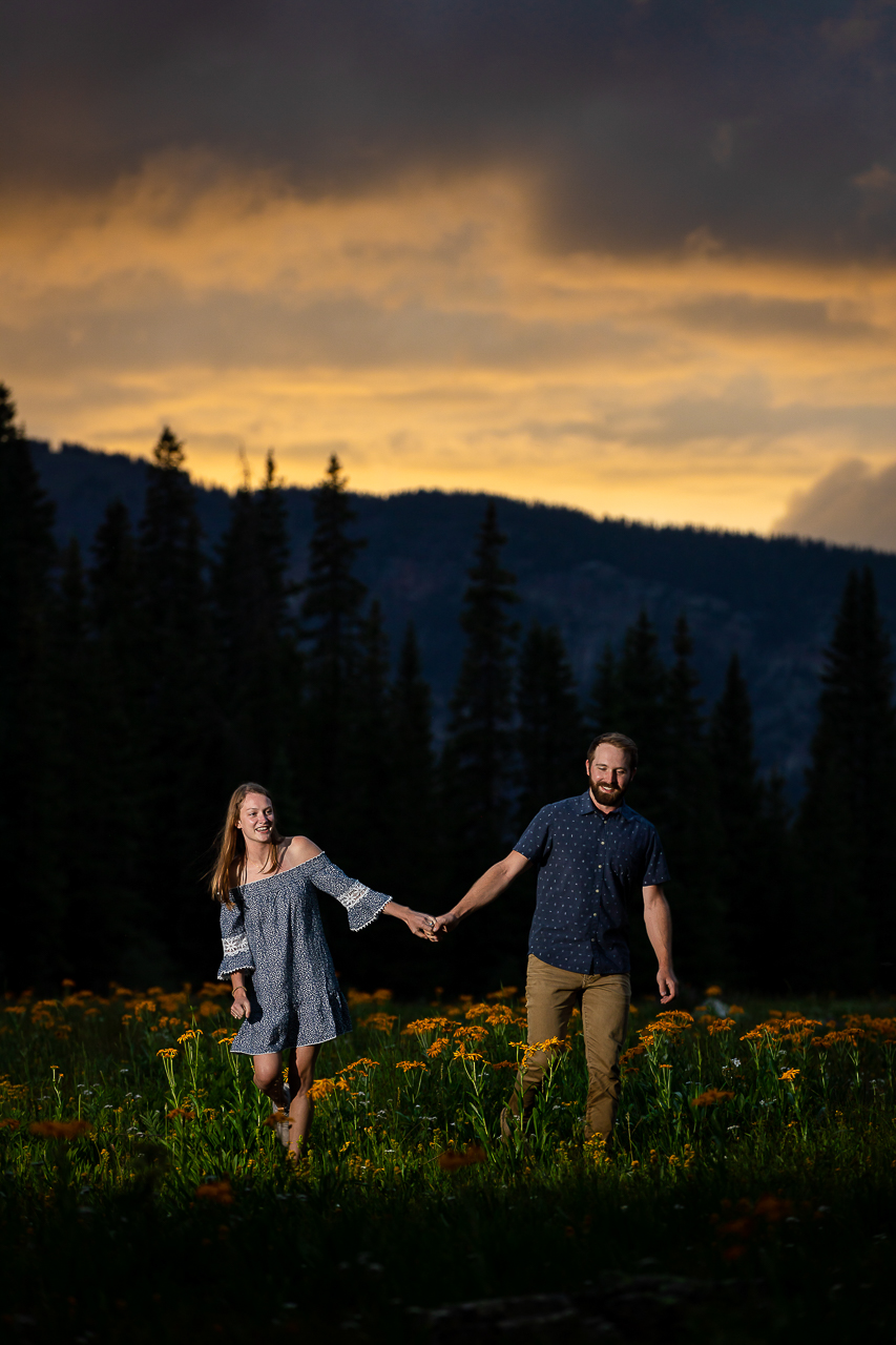 Crystal Mill waterfall engagements Marble CO flowers floral bouquet diamond ring Crested Butte photographer Gunnison photographers Colorado photography - proposal engagement elopement wedding venue - photo by Mountain Magic Media