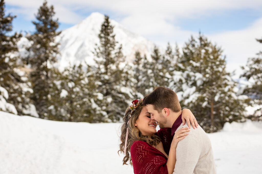 winter engagement Crested Butte photographer Gunnison photographers Colorado photography - proposal engagement elopement wedding venue - photo by Mountain Magic Media