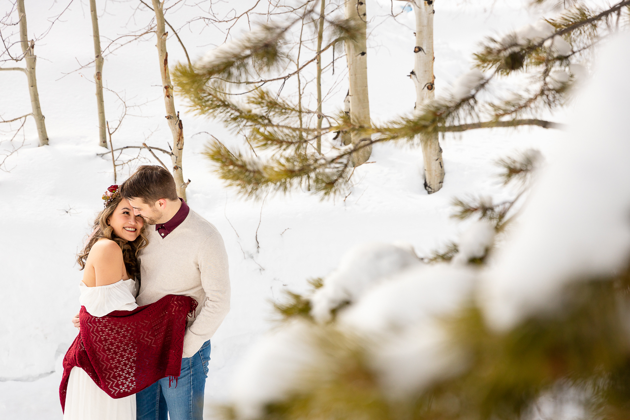 winter engagement Woods Walk Land Trust Crested Butte photographer Gunnison photographers Colorado photography - proposal engagement elopement wedding venue - photo by Mountain Magic Media