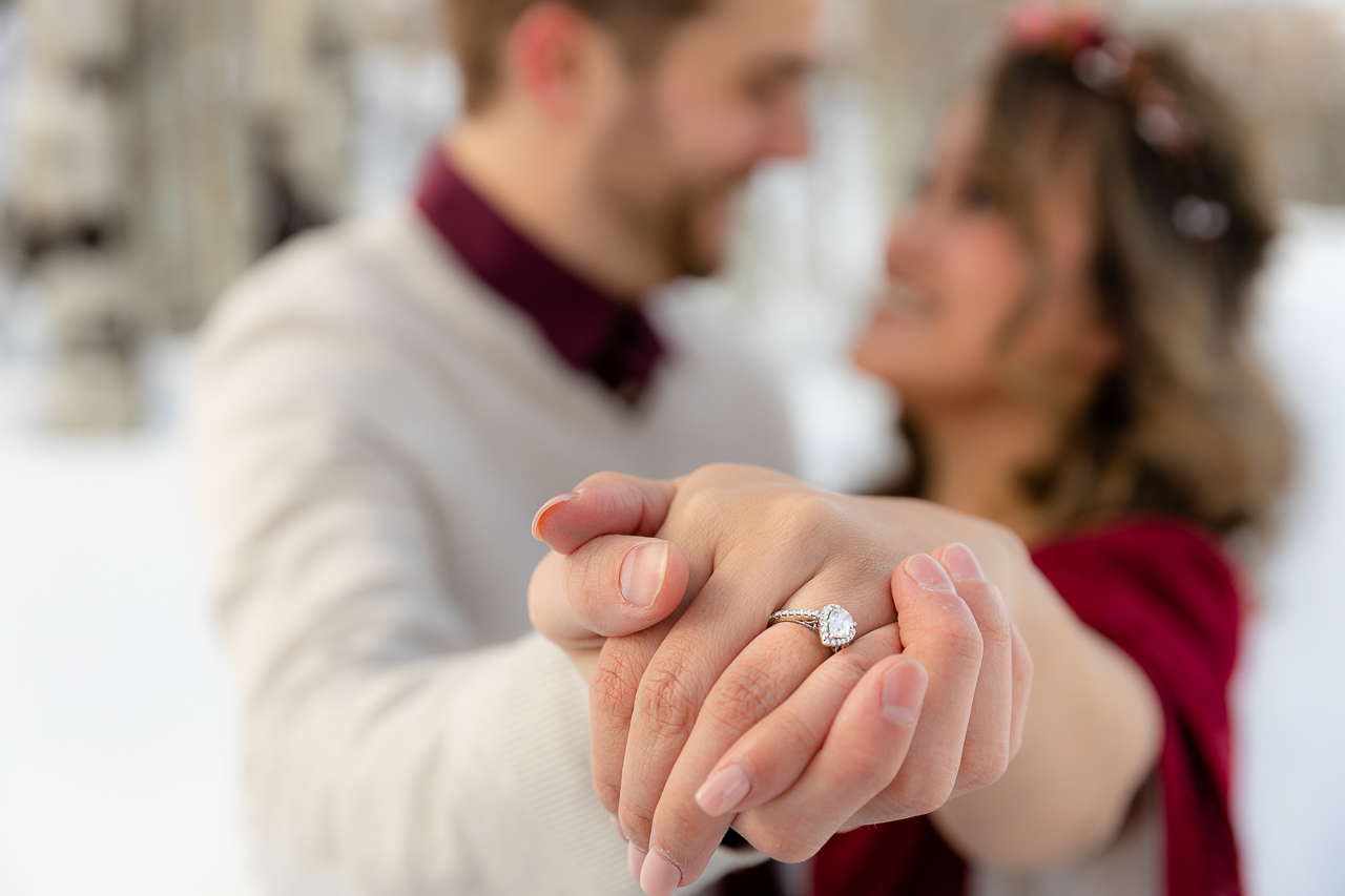 winter engagement Woods Walk Land Trust Crested Butte photographer Gunnison photographers Colorado photography - proposal engagement elopement wedding venue - photo by Mountain Magic Media