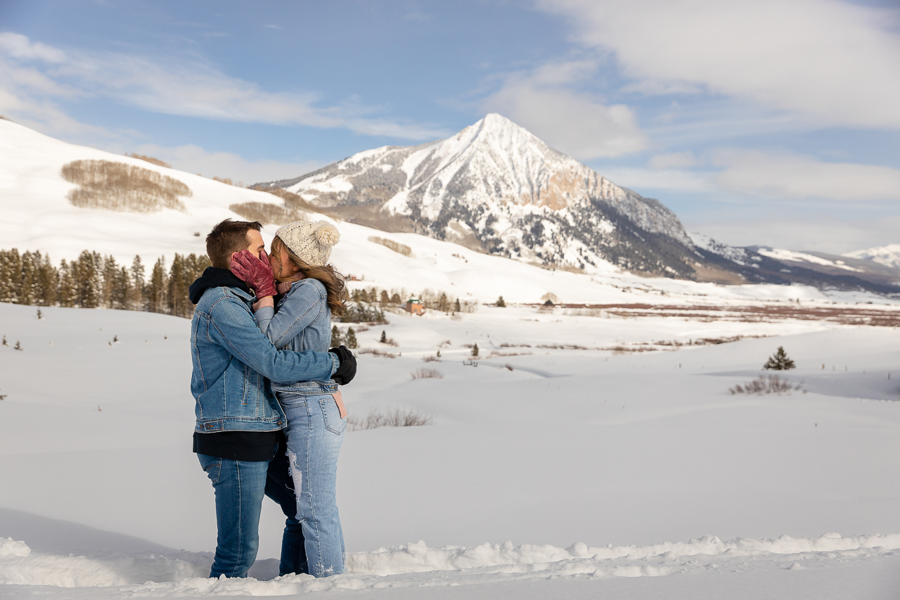 winter engagement Woods Walk Land Trust Crested Butte photographer Gunnison photographers Colorado photography - proposal engagement elopement wedding venue - photo by Mountain Magic Media