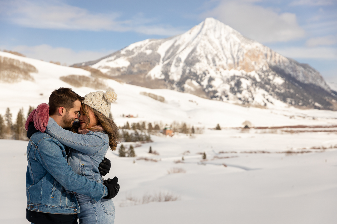 winter engagement Woods Walk Land Trust Crested Butte photographer Gunnison photographers Colorado photography - proposal engagement elopement wedding venue - photo by Mountain Magic Media