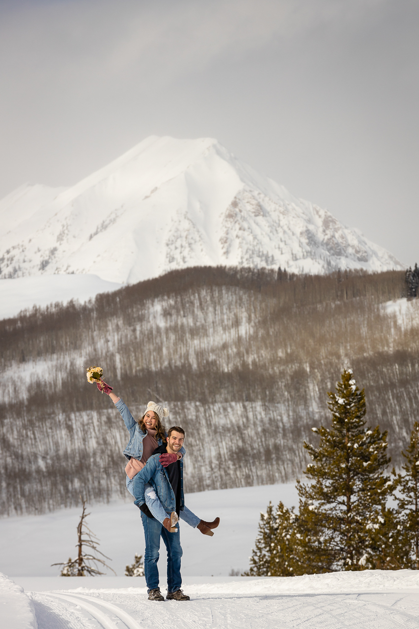 winter engagement Woods Walk Land Trust Crested Butte photographer Gunnison photographers Colorado photography - proposal engagement elopement wedding venue - photo by Mountain Magic Media