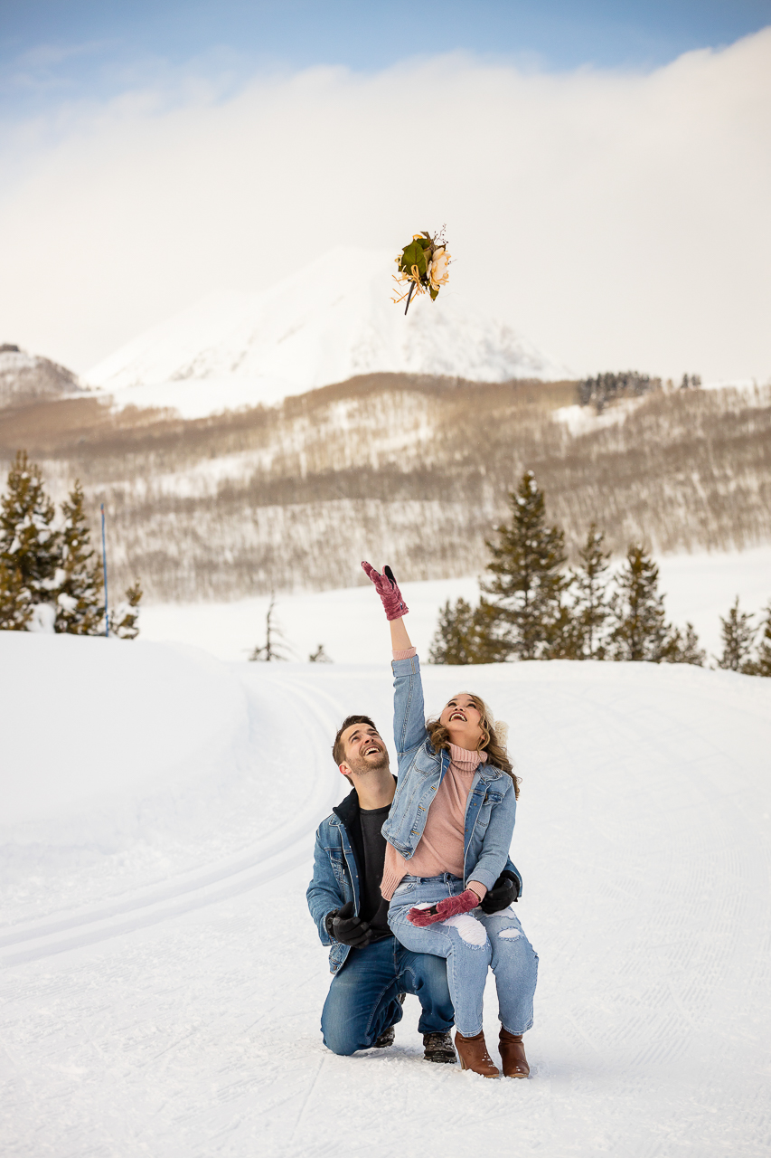 winter engagement Woods Walk Land Trust Crested Butte photographer Gunnison photographers Colorado photography - proposal engagement elopement wedding venue - photo by Mountain Magic Media