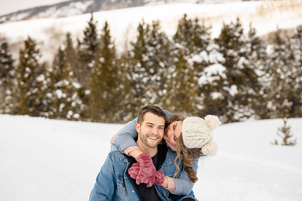 winter engagement Woods Walk Land Trust Crested Butte photographer Gunnison photographers Colorado photography - proposal engagement elopement wedding venue - photo by Mountain Magic Media