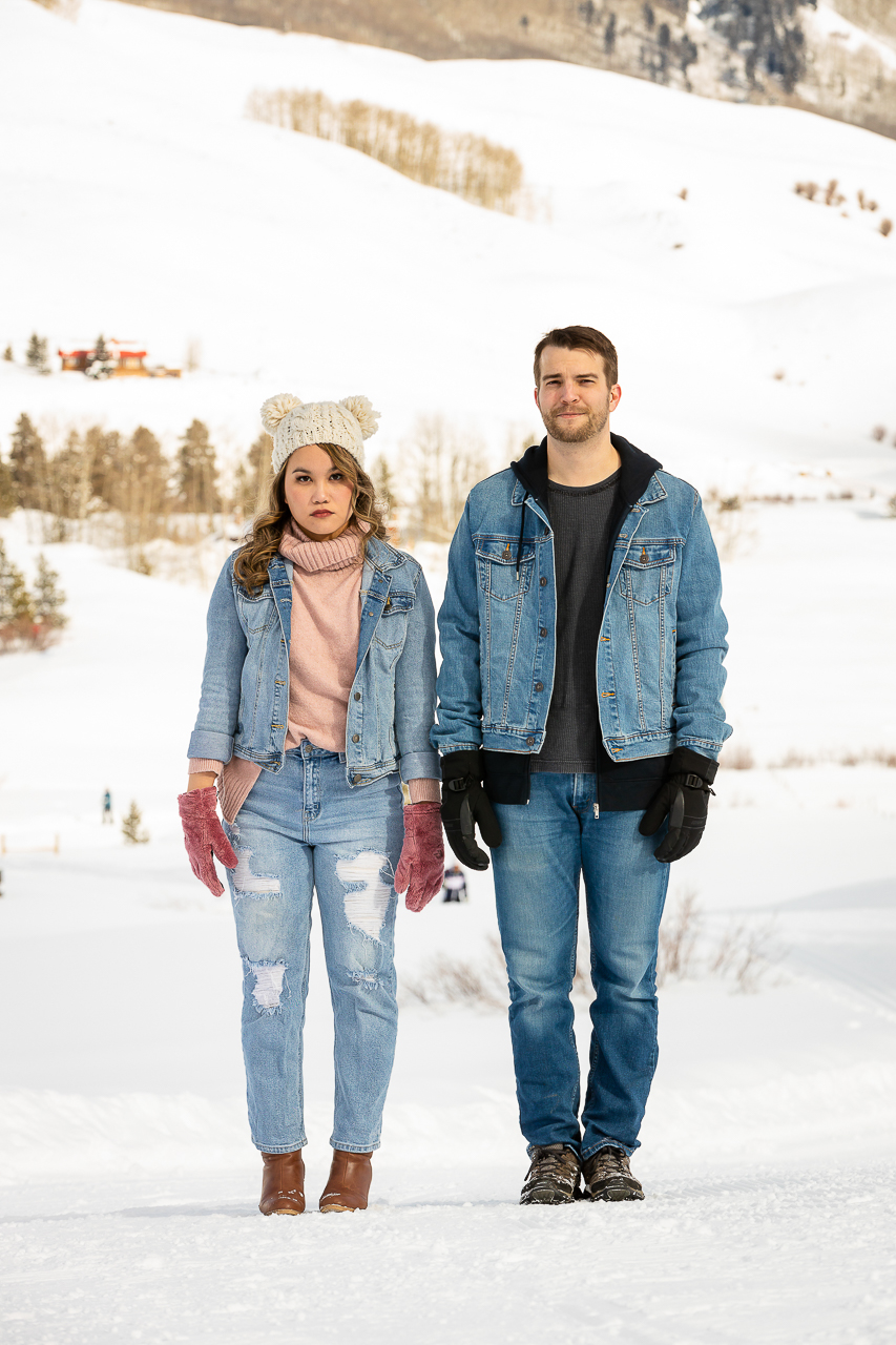 winter engagement Woods Walk Land Trust Crested Butte photographer Gunnison photographers Colorado photography - proposal engagement elopement wedding venue - photo by Mountain Magic Media