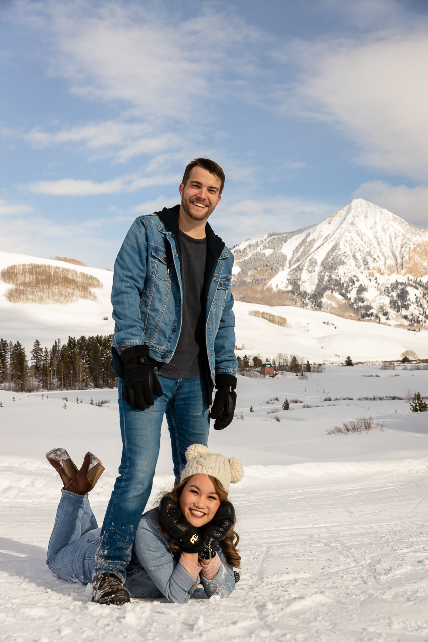 winter engagement Woods Walk Land Trust Crested Butte photographer Gunnison photographers Colorado photography - proposal engagement elopement wedding venue - photo by Mountain Magic Media