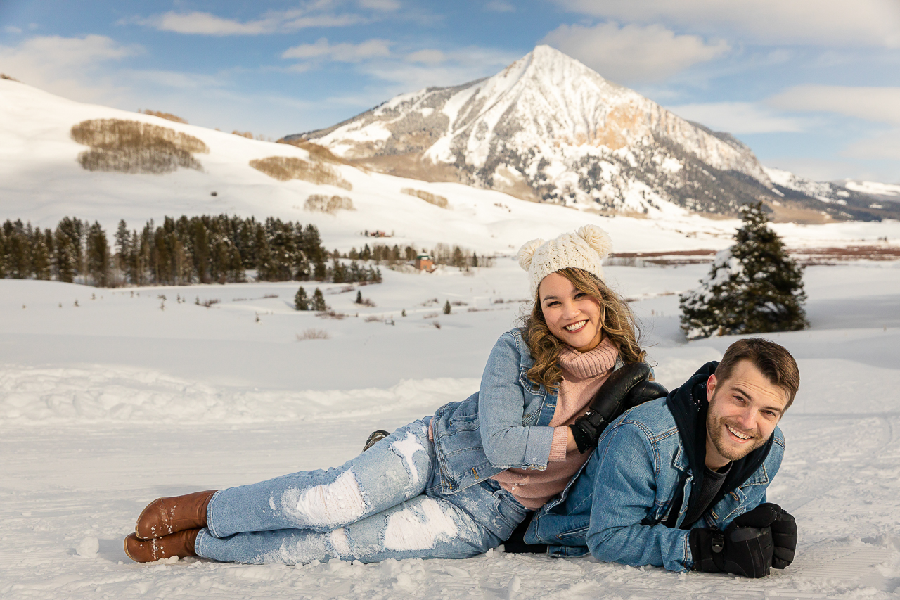 winter engagement Woods Walk Land Trust Crested Butte photographer Gunnison photographers Colorado photography - proposal engagement elopement wedding venue - photo by Mountain Magic Media