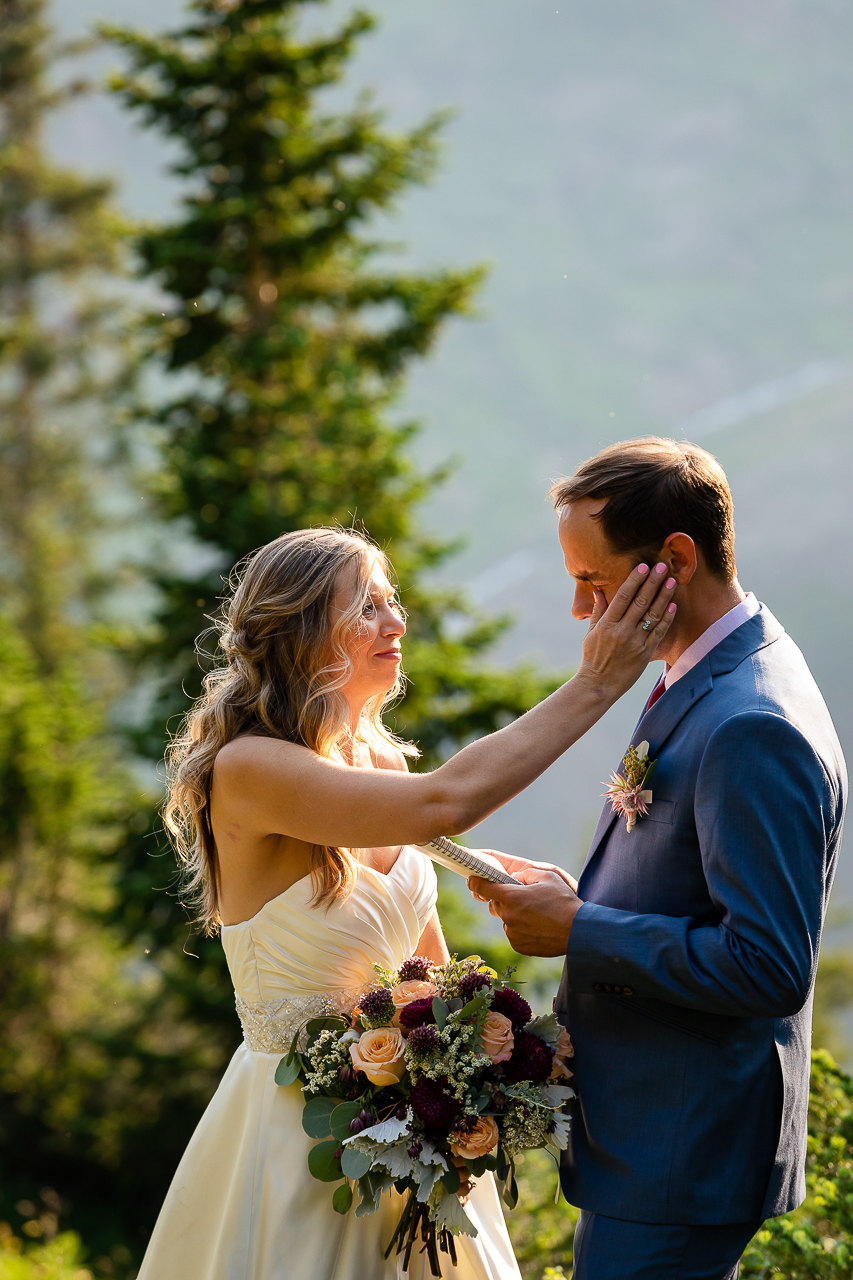 wiping tears crying elope Crested Butte photographer Gunnison photographers Colorado photography - proposal engagement elopement wedding venue - photo by Mountain Magic Media