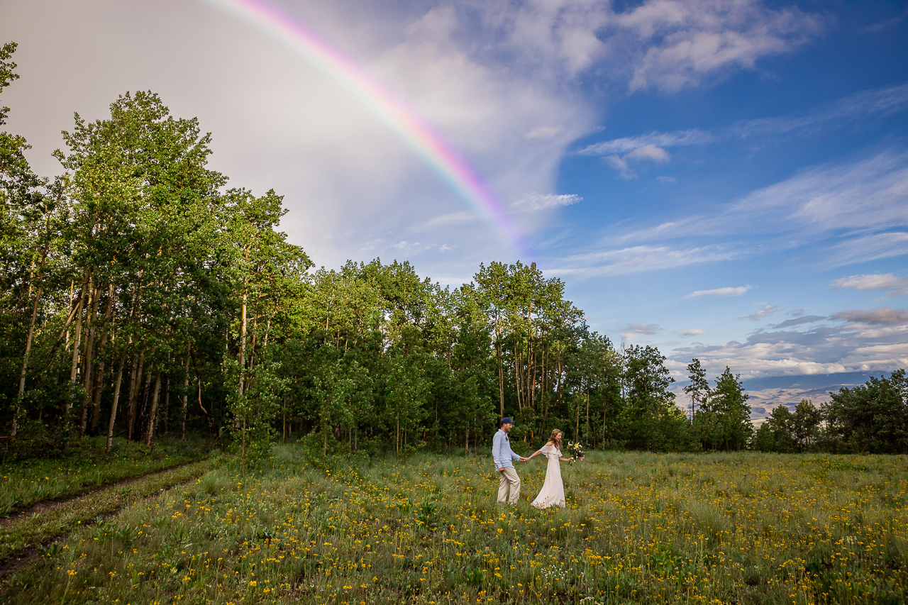 Clark Cabin Gunnison wedding venues rainbow intimate wedding elopement elope Crested Butte photographer professional photography Colorado intimate wedding photographers - photo by Mountain Magic Media