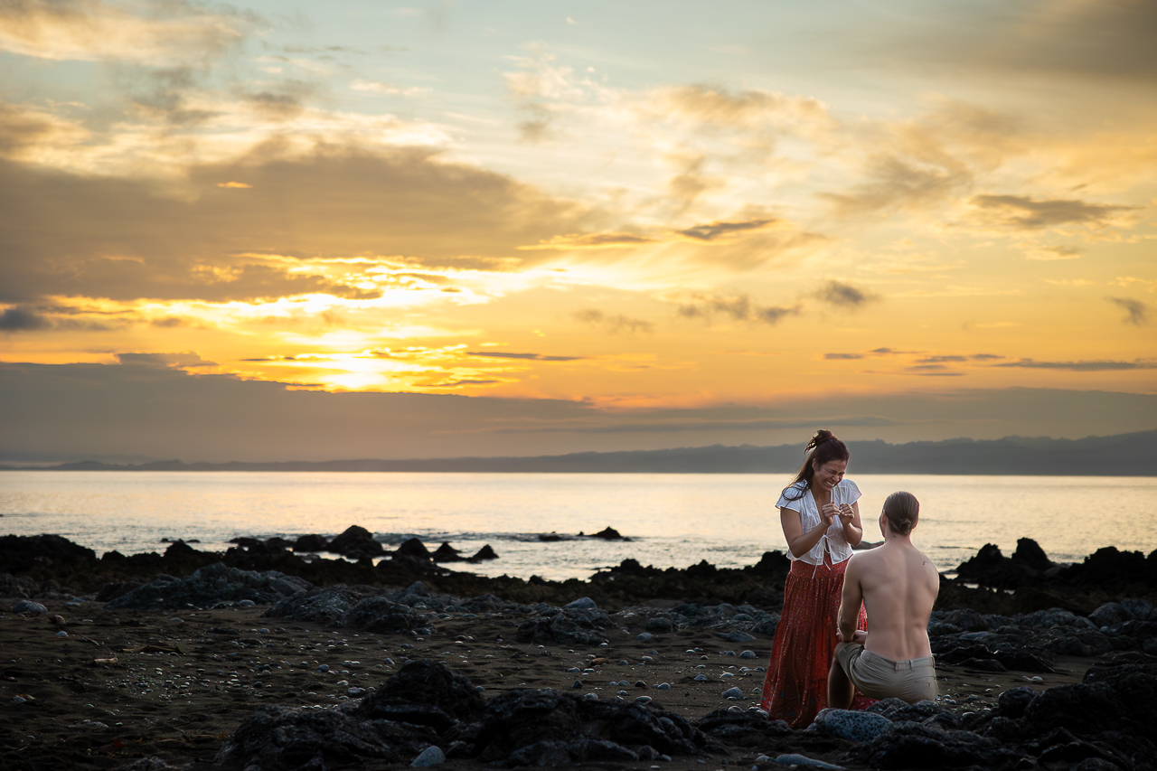 Costa Rica photographers proposal adventure session elopement wedding photography engagement ring - photo by Mountain Magic Media