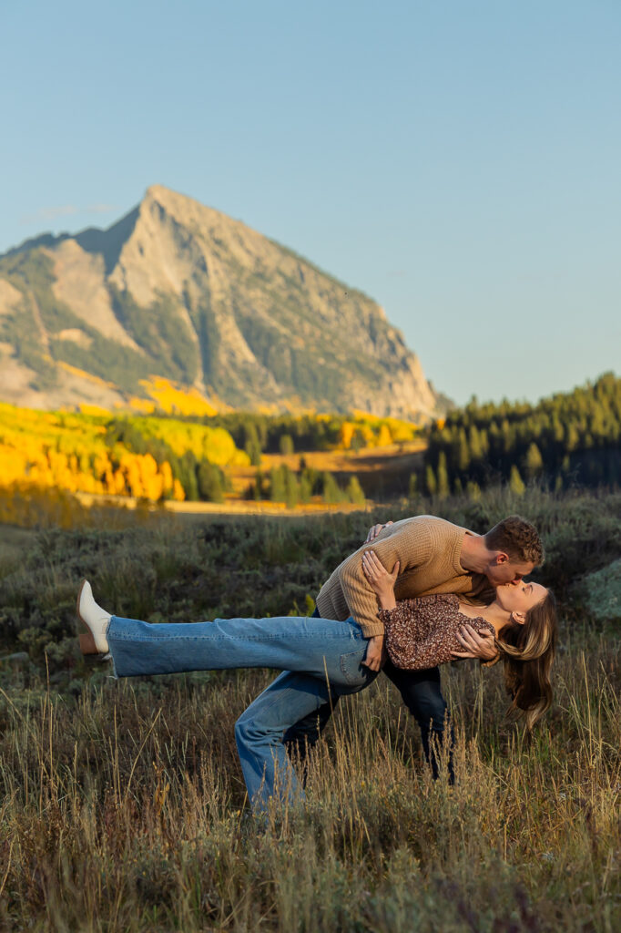 fall Crested Butte peak colors photographer Wedding Engagement Proposal Couples Photographers - photo by Mountain Magic Media
