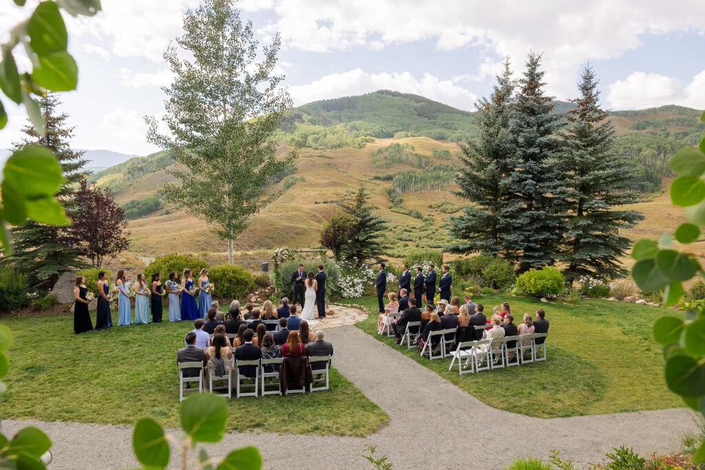 Ceremony Vows at the Mountain Wedding Garden, Crested Butte Wedding Venue